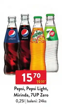Qanto Pepsi, Pepsi Light, Mirinda, 7UP Zero nabídka