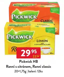 Qanto Pickwick Ranní s citrónem, Ranní classic nabídka