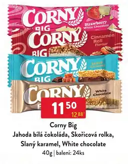 Qanto Corny Big Jahoda bílá čokoláda, Skořicová rolka, Slaný karamel, White chocolate nabídka