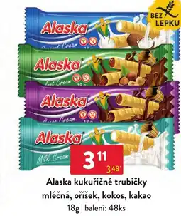 Qanto Alaska kukuřičné trubičky mléčná, oříšek, kokos, kakao nabídka