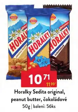 Qanto Horalky Sedita original, peanut butter, čokoládové nabídka