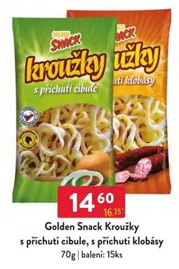 Qanto Golden Snack Kroužky s příchutí cibule, s příchutí klobásy nabídka
