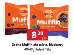 Qanto Sedita Muffin chocolate, blueberry nabídka