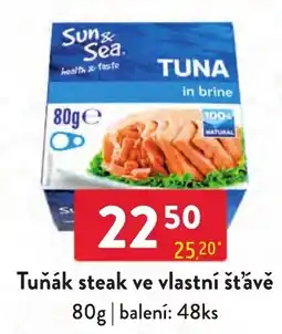 Qanto Sun & Sea Tuňák steak ve vlastní šťávě nabídka