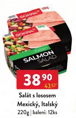 Qanto Sokra salát s lososem mexický italský nabídka