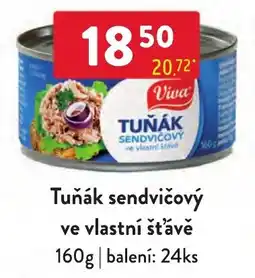 Qanto Viva tuňák sendvičový ve vlastní šťávě nabídka