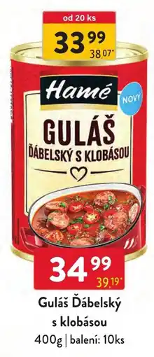 Qanto Hamé Guláš Dábelský s klobásou nabídka