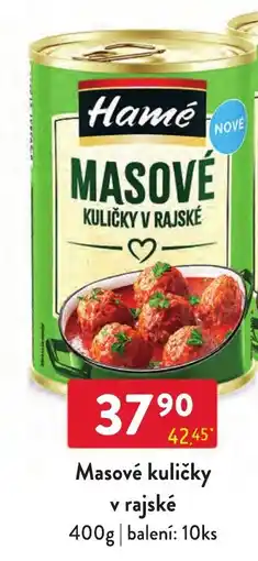 Qanto Hamé masové kuličky v rajské nabídka