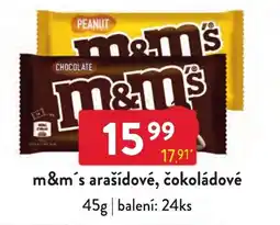 Qanto m&m's arašídové, čokoládové nabídka