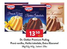 Qanto Dr. Oetker Premium Puding Pravá vanilka, Hořká čokoláda, Extra Kkaramel nabídka