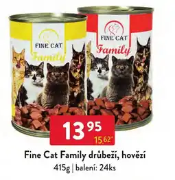 Qanto Fine Cat Family drůbeží, hovězí nabídka