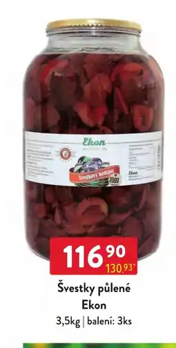 Qanto Ekon švestky půlené nabídka