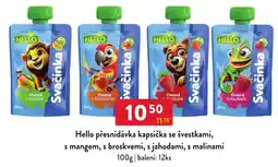 Qanto Hello přesnídávka kapsička se švestkami, s mangem, s broskvemi, s jahodami, s malinami nabídka