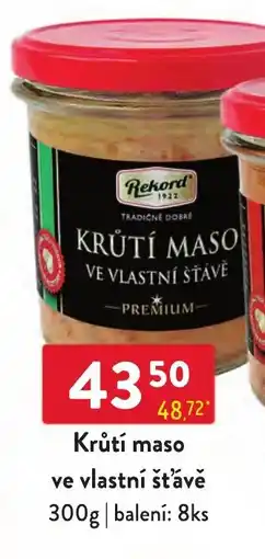 Qanto Rekord krůtí maso ve vlastní šťávě nabídka