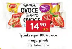 Qanto Emco tyčinka super 100% ovoce mango jahoda nabídka