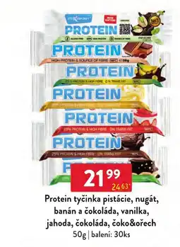 Qanto Maxsport protein tyčinka pistácie, nugát, banán a čokoláda, vanilka, jahoda, čokoláda, čoko&ořech nabídka