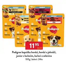 Qanto Pedigree kapsička hovězí, hovězí a jehněčí, junior s kuřecím, kuřecí a zelenina nabídka