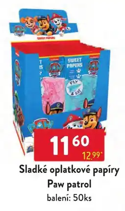Qanto Paw patrol Sladké oplatkové papíry nabídka