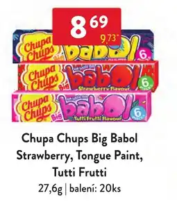 Qanto Chupa Chups Big Babol Strawberry, Tongue Paint, Tutti Frutti nabídka