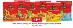 Qanto Pedro želé červi, tropický mix, medvídci, hambáče, opičky a banány, tutti fruti nabídka