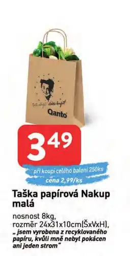Qanto Taška papírová nakup malá nabídka