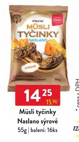 Qanto Semix müsli tyčinky naslano sýrové nabídka