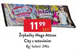 Qanto Žvýkačky Mega Attoos City s tetováním nabídka