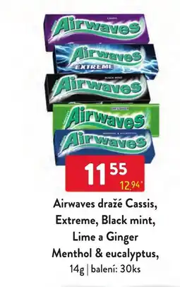 Qanto Airwaves dražé Cassis, Extreme, Black mint, Lime a Ginger Menthol & eucalyptus nabídka