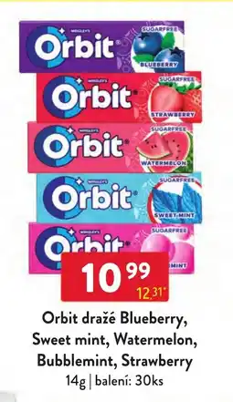 Qanto Orbit dražé Blueberry, Sweet mint, Watermelon, Bubblemint, Strawberry nabídka