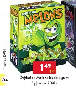 Qanto Fini Žvýkačka Melons bubble gum nabídka