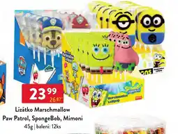 Qanto Lízátka Marschmallow Paw Patrol, SpongeBob, Mimoni nabídka