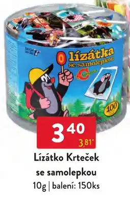 Qanto Lízátka Krteček se samolepkou nabídka