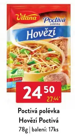 Qanto Vilana Poctivá polévka Hovězí nabídka