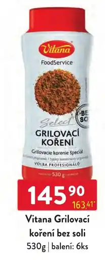 Qanto Vitana grilovací koření bez soli nabídka