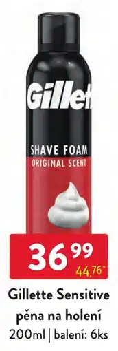 Qanto Gillette Sensitive pěna na holení nabídka
