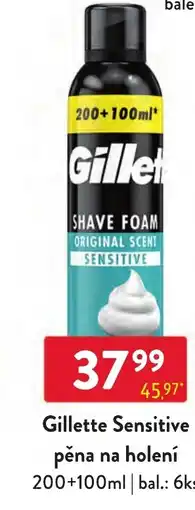 Qanto Gillette pěna na holení Sensitive nabídka