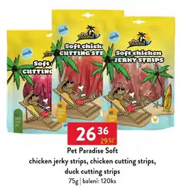 Qanto Pet Paradise soft chicken jerky strips, chicken cutting strips, duck cutting strips nabídka