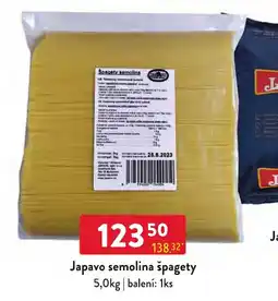 Qanto Japavo semolina špagety nabídka
