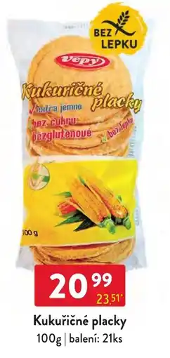 Qanto Vepy kukuričné placky nabídka