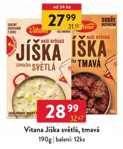 Qanto Vitana Jíška světlá, tmavá nabídka
