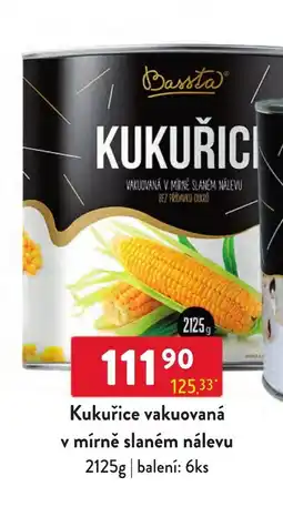 Qanto Dassta kukurice v mírně slaném nálevu nabídka