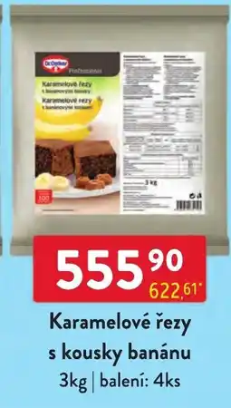 Qanto Dr.Oetker Professional Karamelové řezy s kousky banánu nabídka