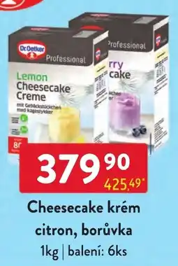 Qanto Dr.Oetker Cheesecake krém citron, borůvka nabídka