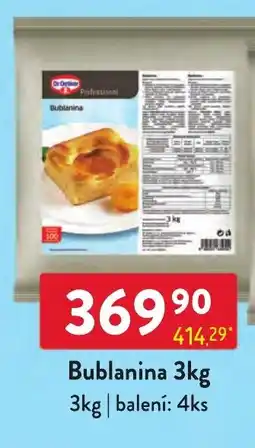 Qanto Dr.Oetker Professional Bublanina nabídka