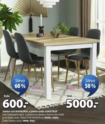 Markskel jídelní stůl a Jonstrup jídelní židle