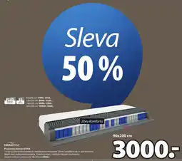 JYSK Dreamzone pružinová matrace stria nabídka