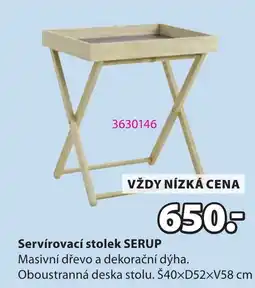 JYSK Serup servírovací stolek nabídka