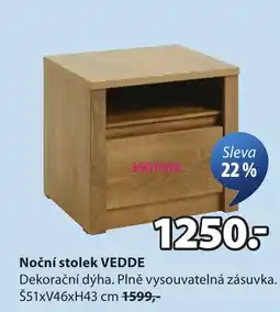 JYSK Vedde noční stolek nabídka