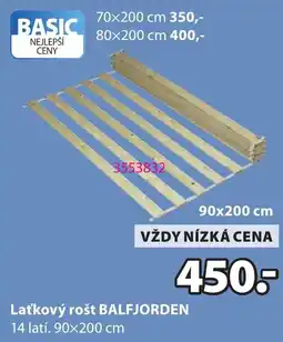 JYSK Basic latkový rošt balfjorden nabídka