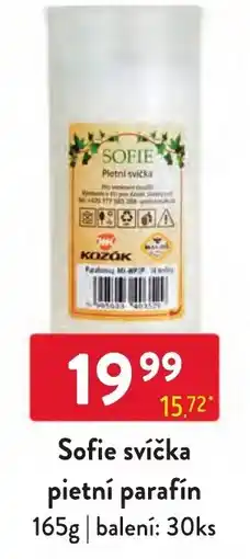 Qanto Sofie svíčka pietní parafín nabídka
